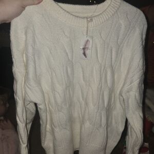 Jessica Simpson Cream Cable Knit Sweater